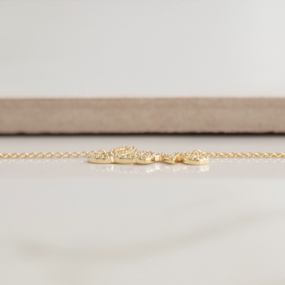 Love Crystal Necklace | 14k Gold Plated - Picture 7 of 8